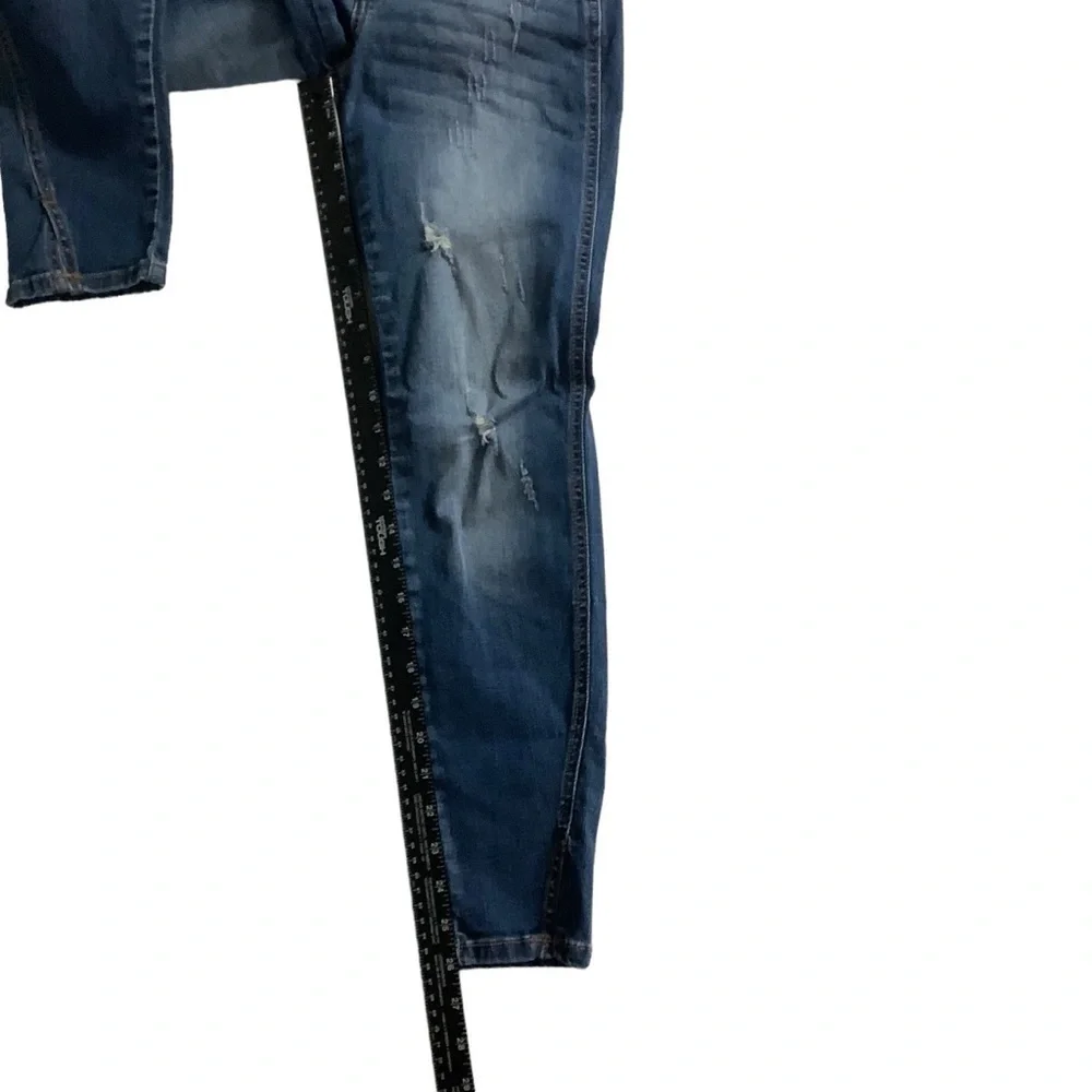 KanCan Twisted Seam Distressed Medium Wash Ankle Skinny Jeans Size 7 / 27
